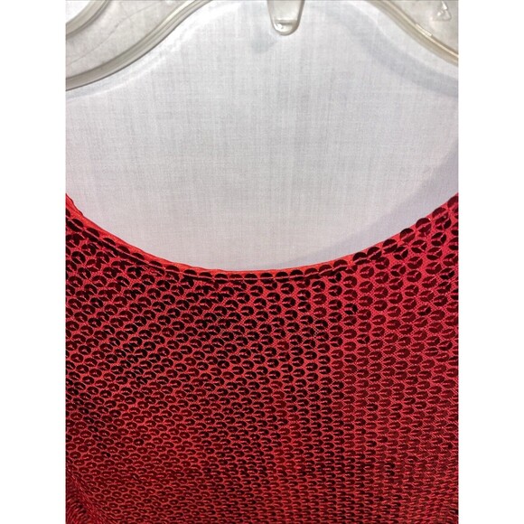 Michelle Antonelli Women’s Dressy Tank Top Size Medium Red Sequined Party NWOT - Picture 9 of 12